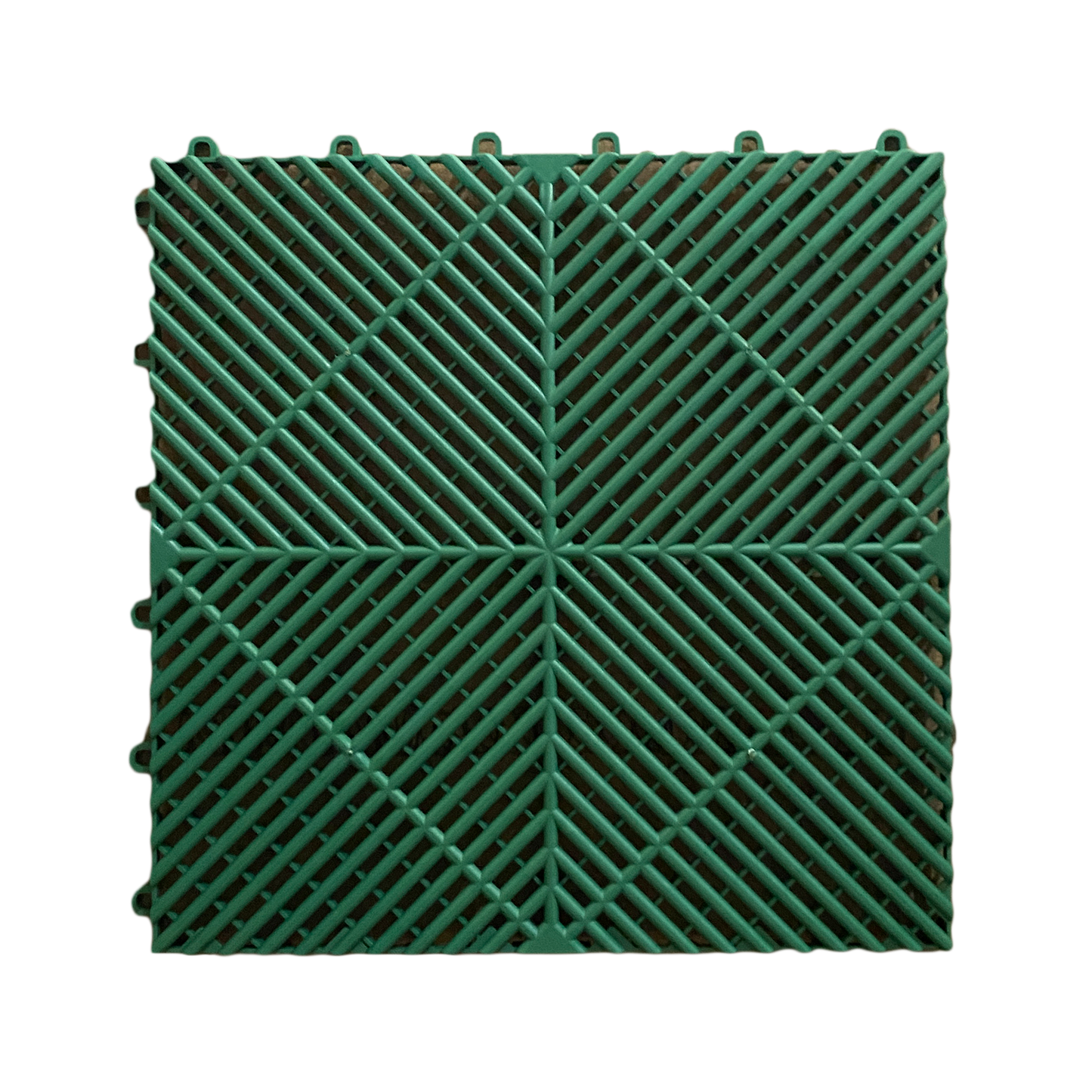 Green PLASTIC (PVC) FLOOR TILES - HIGHEST QUALITY - 400mm x 400mm x 18mm