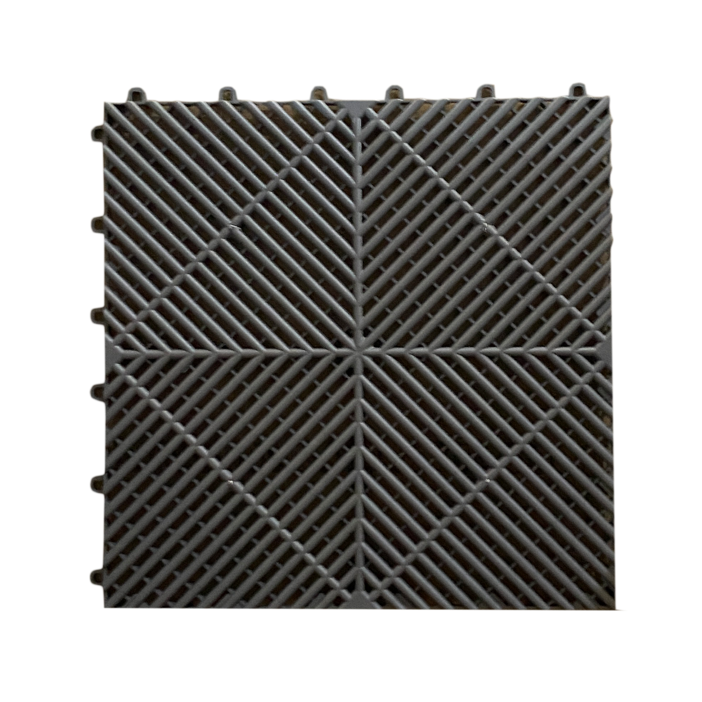 Grey PLASTIC (PVC) FLOOR TILES - HIGHEST QUALITY - 400mm x 400mm x 18mm