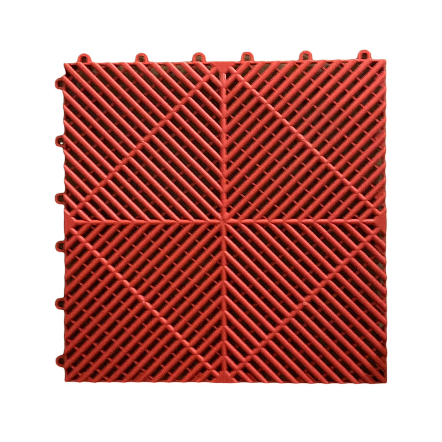 Red PLASTIC (PVC) FLOOR TILES - HIGHEST QUALITY - 400mm x 400mm x 18mm