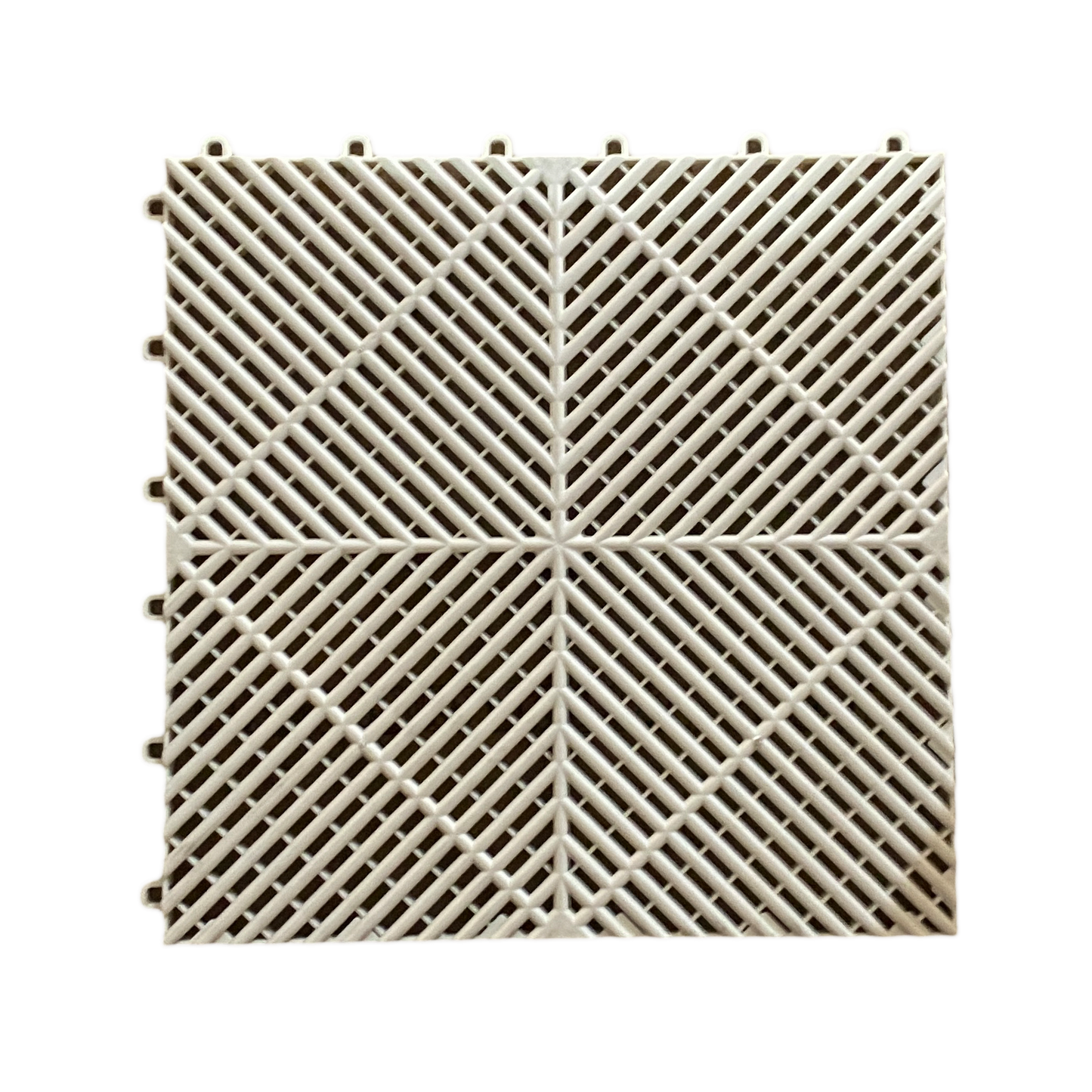 White PLASTIC (PVC) FLOOR TILES - HIGHEST QUALITY - 400mm x 400mm x 18mm