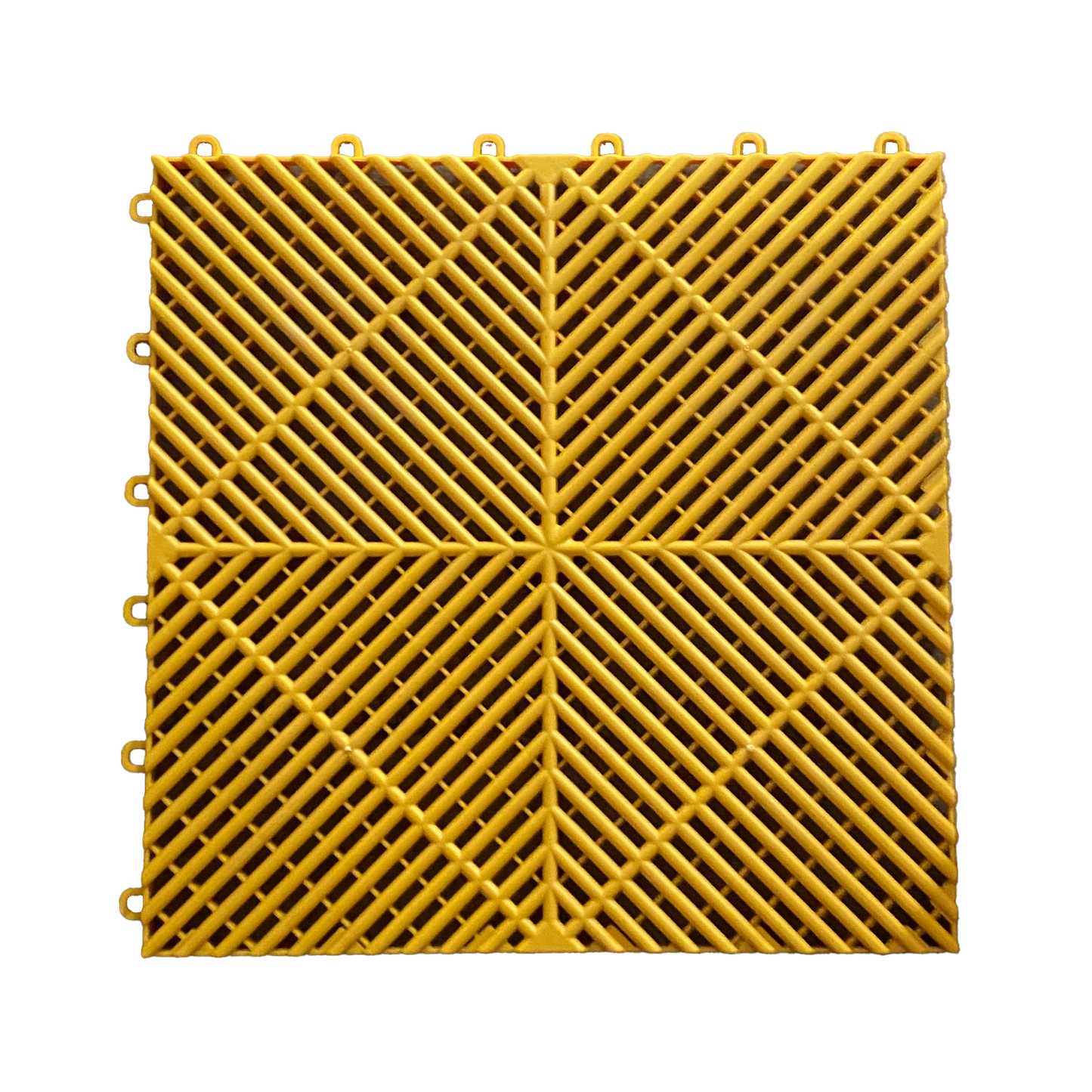 Yellow PLASTIC (PVC) FLOOR TILES - HIGHEST QUALITY - 400mm x 400mm x 18mm
